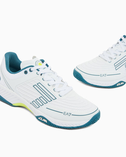 Ea7 Tennis Sneaker In Fabric With Rubber Sole New Tennis Clay White