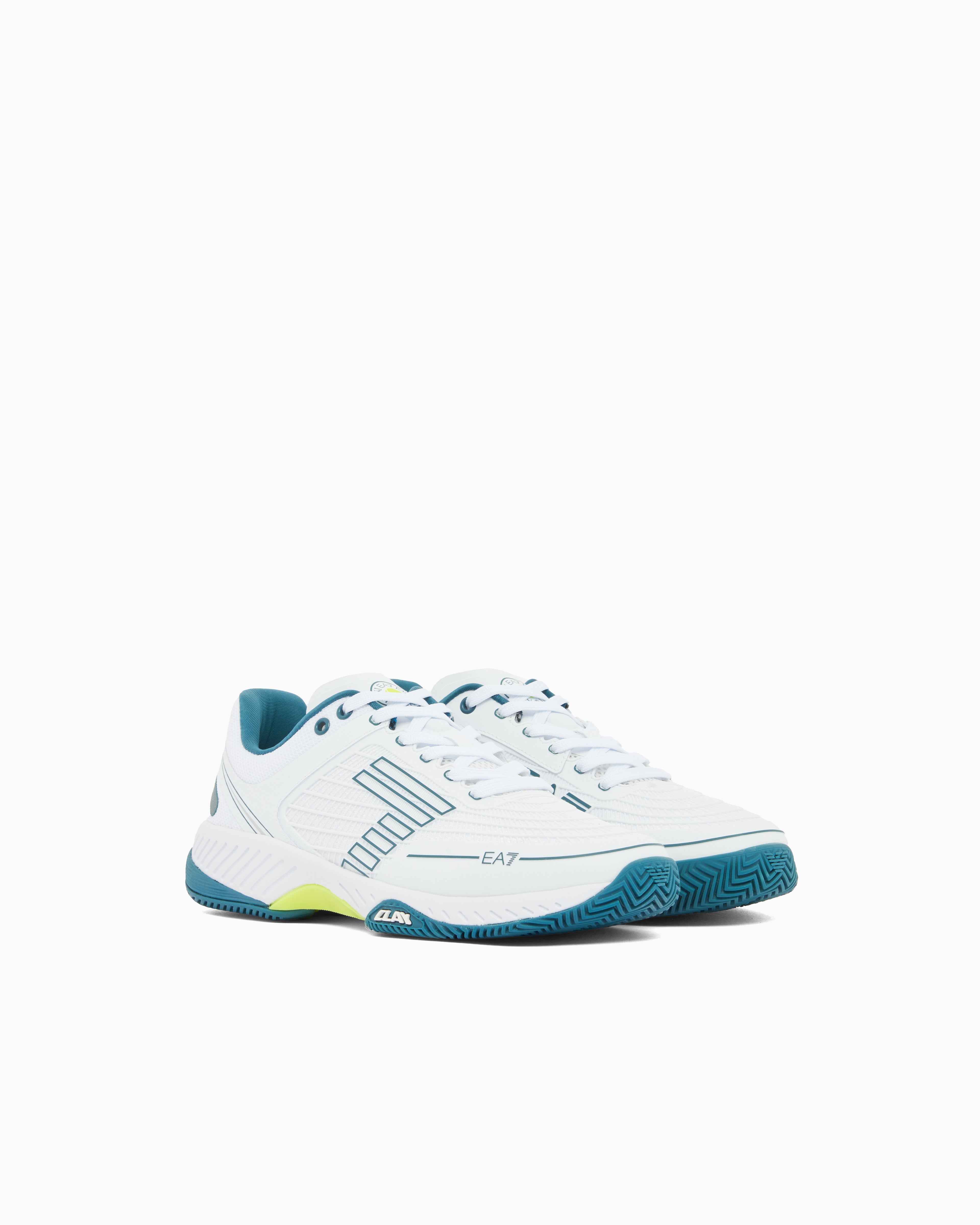 Ea7 Tennis Sneaker In Fabric With Rubber Sole New Tennis Clay White