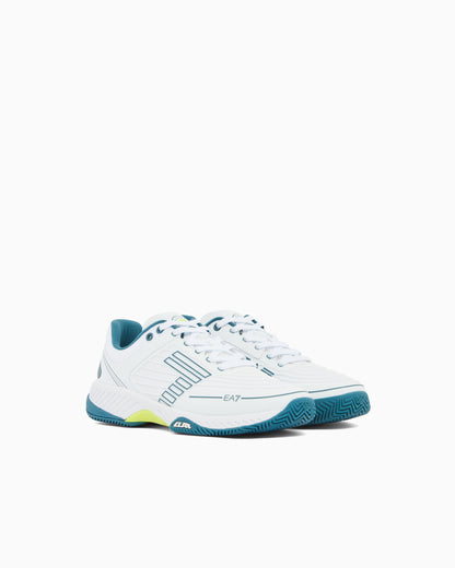 Ea7 Tennis Sneaker In Fabric With Rubber Sole New Tennis Clay White