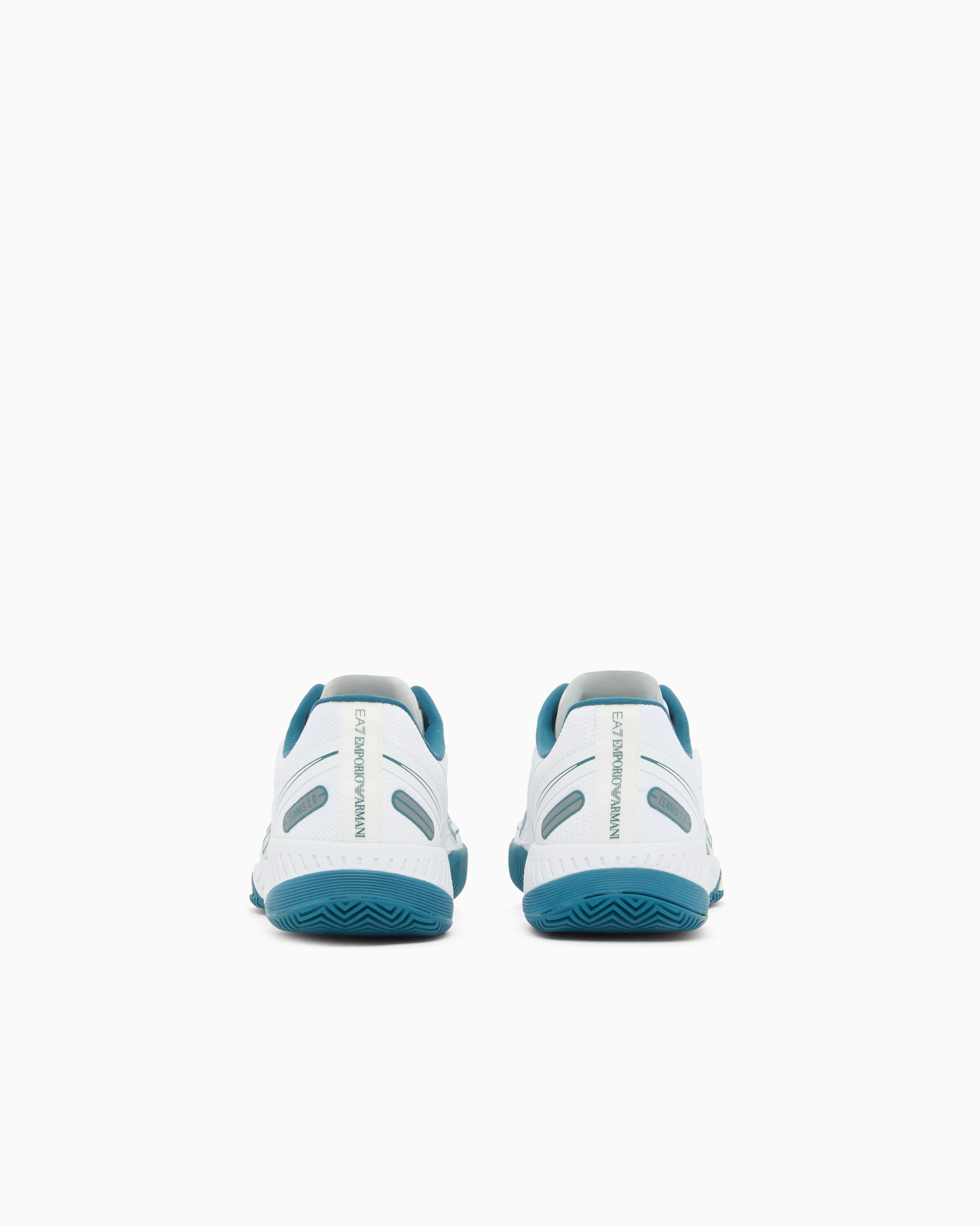 Ea7 Tennis Sneaker In Fabric With Rubber Sole New Tennis Clay White
