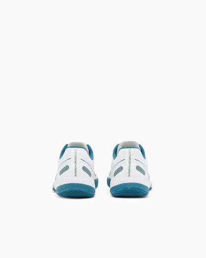 Ea7 Tennis Sneaker In Fabric With Rubber Sole New Tennis Clay White