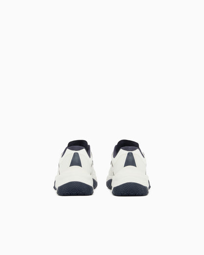 Ea7 Running Sneaker With A Breathable Mesh Upper New Padel White