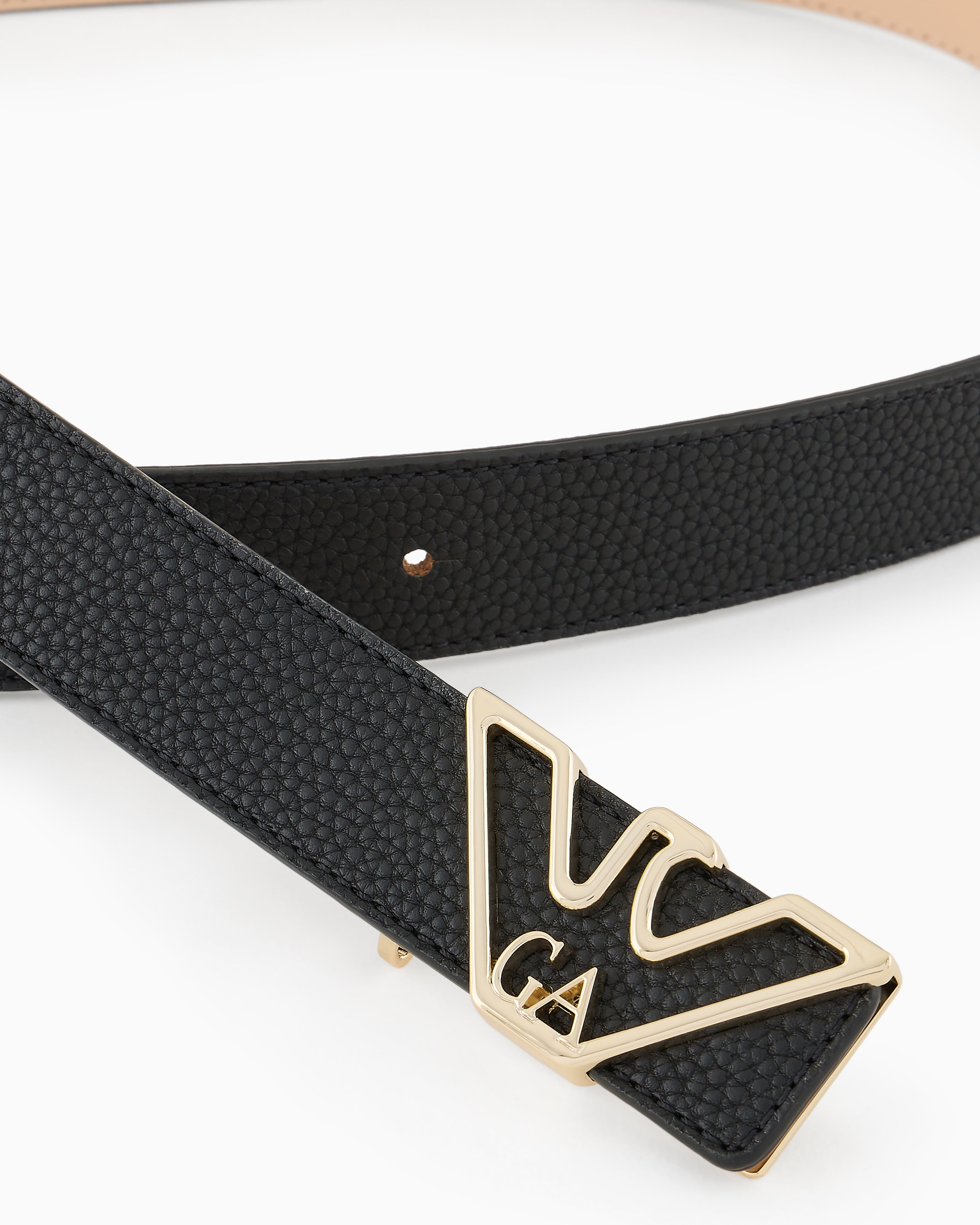 Emporio Armani Belt with deer-print eagle plate