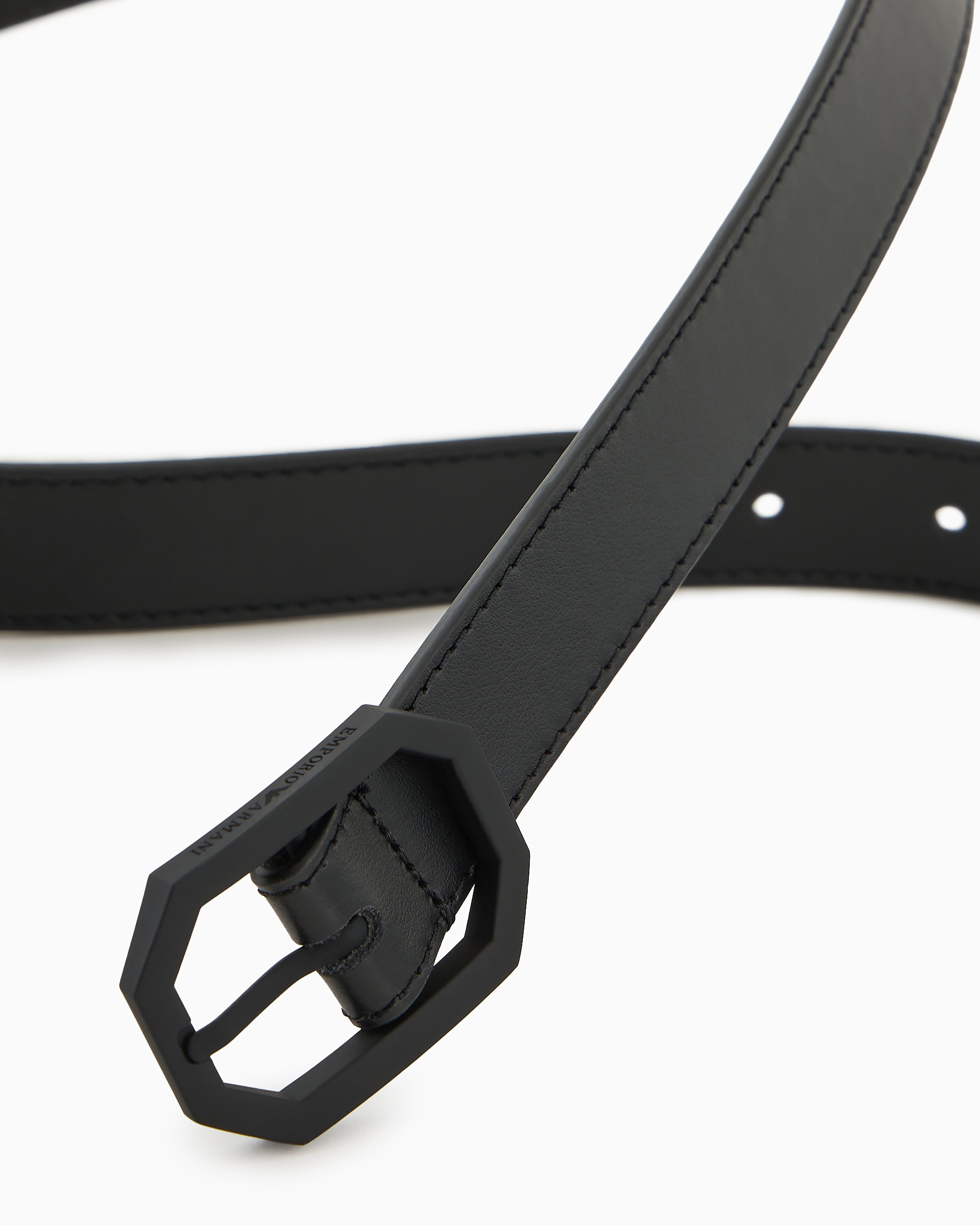 Emporio Armani Smooth leather belt
