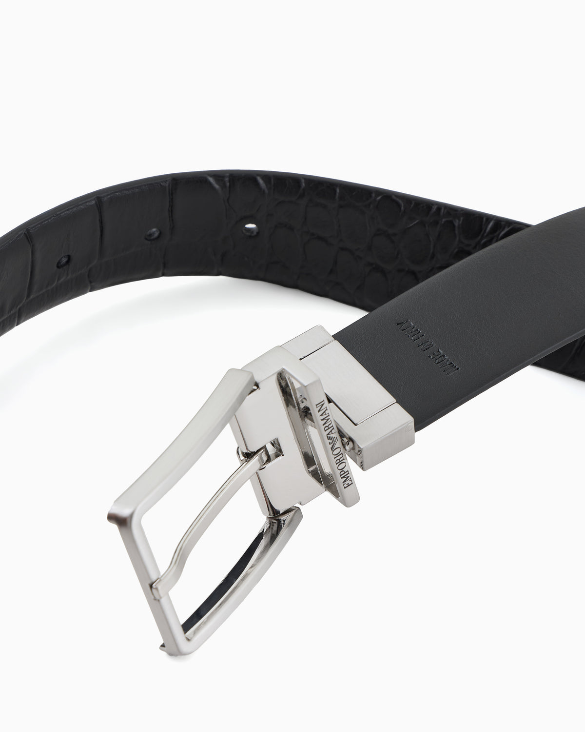 Emporio Armani Belt in mock croc leather