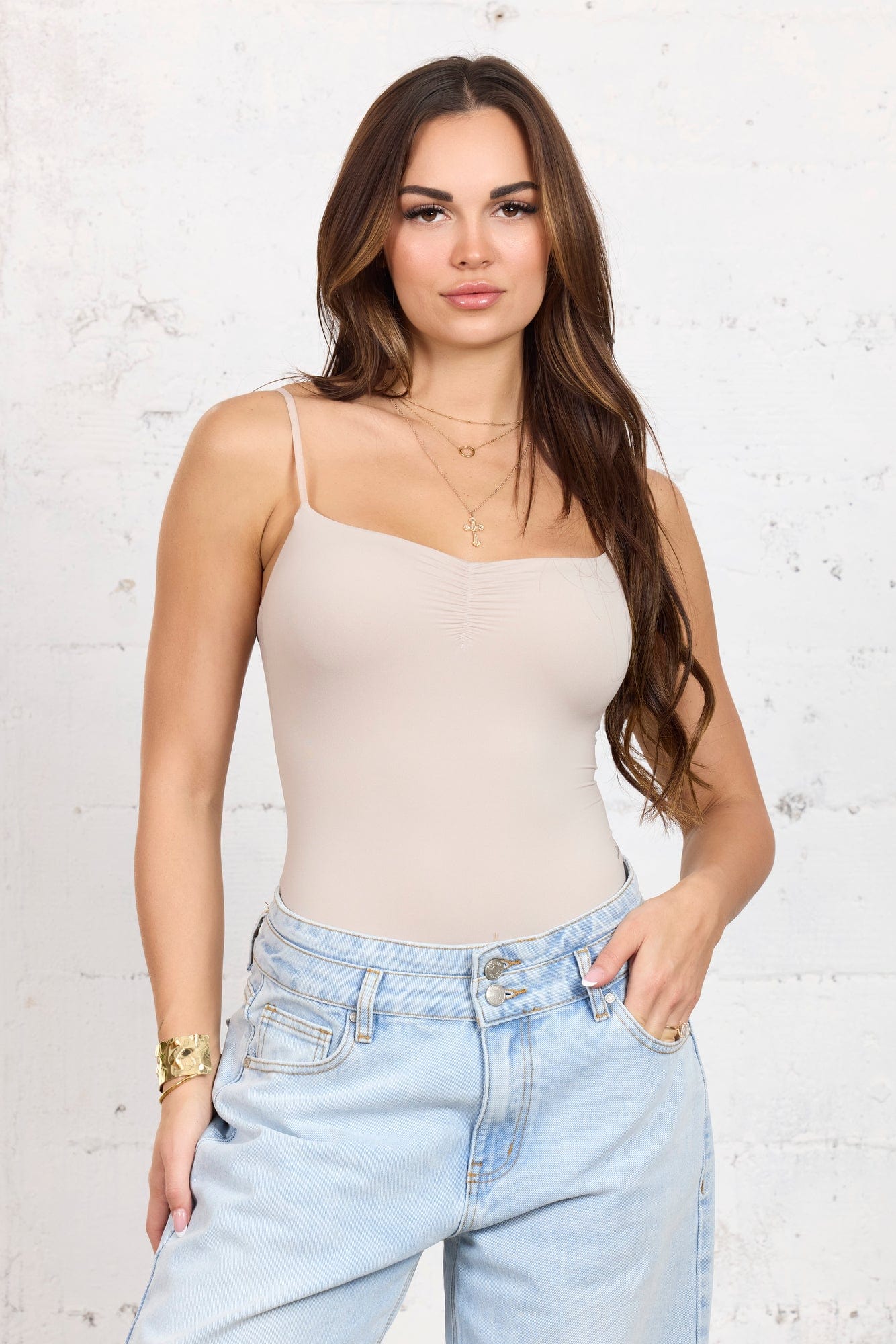 YoungLA W495 Whisper Bodysuit Mushroom
