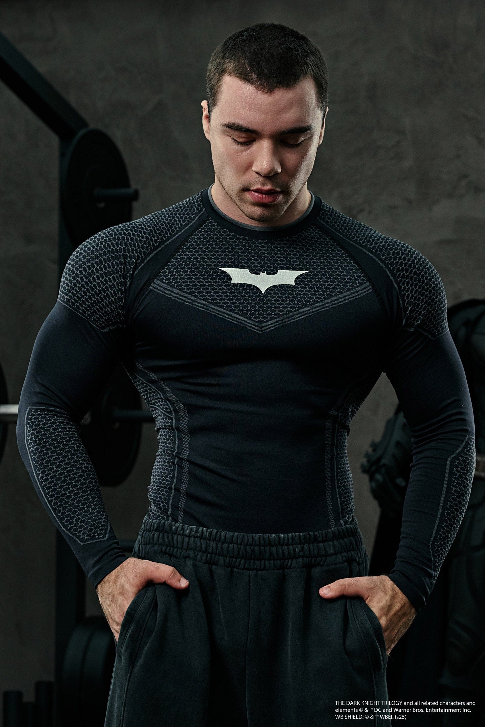 YoungLA 8004 Batman Compression Longsleeves Black