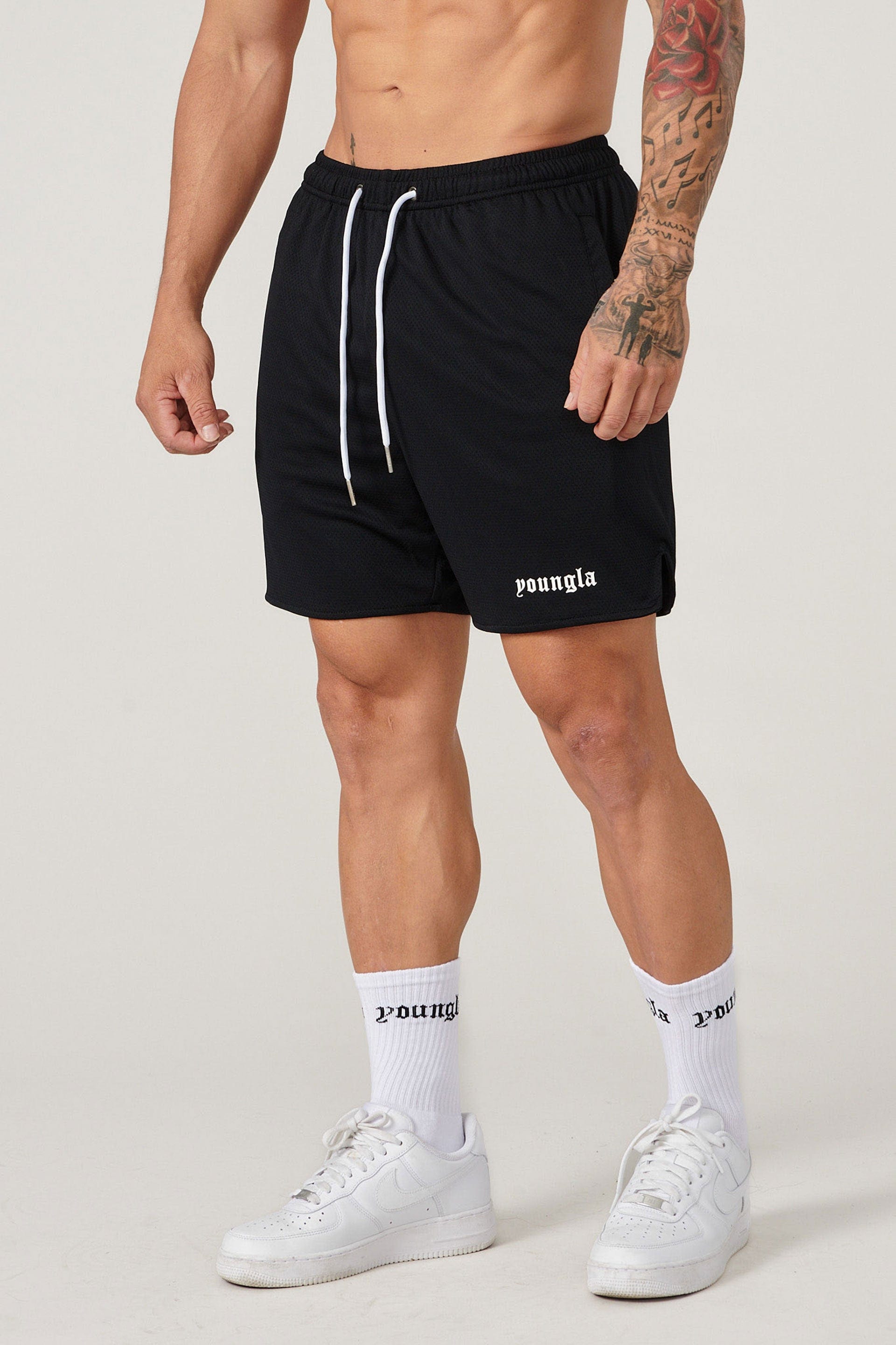 YoungLA 134 Game-Time Shorts & Socks Set Black
