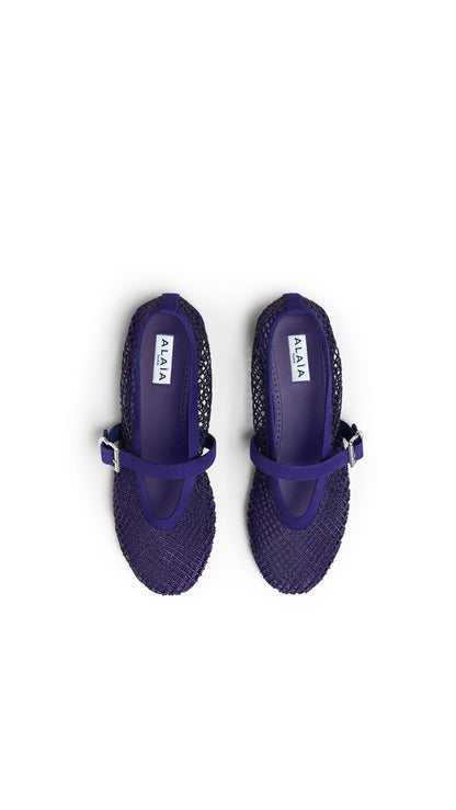 Alaïa Ballet Flats In Strass Fishnet