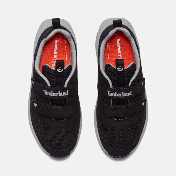 Timberland Youth Motion Access Hook-And-Loop Sneaker Black Mesh