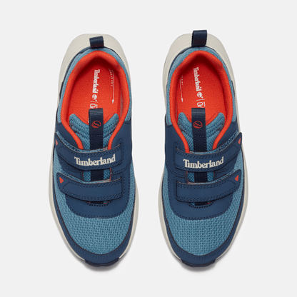 Timberland Youth Motion Access Hook-And-Loop Sneaker Medium Blue Mesh