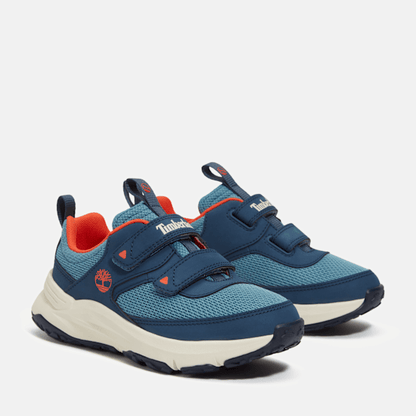Timberland Youth Motion Access Hook-And-Loop Sneaker Medium Blue Mesh