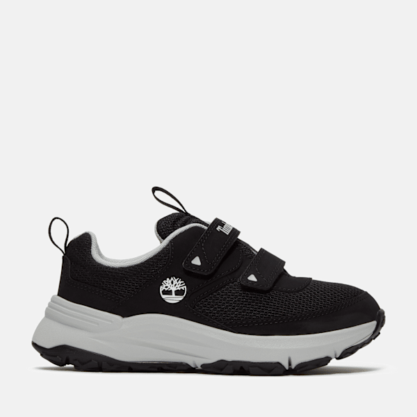 Timberland Youth Motion Access Hook-And-Loop Sneaker Black Mesh