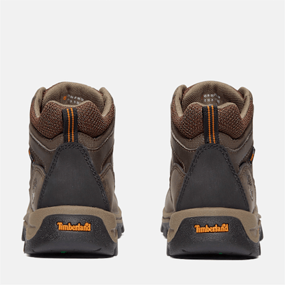 Timberland Youth Mt Maddsen Mid Waterproof Hiking Boot Dark Brown
