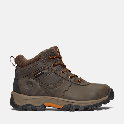 Timberland Youth Mt Maddsen Mid Waterproof Hiking Boot Dark Brown