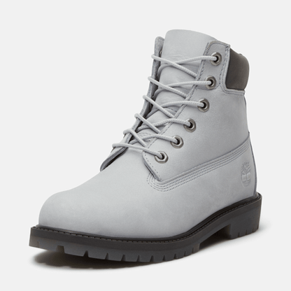 Youth Timberland Alpine Glacier 6-Inch Waterproof Boot Glacier Grey Nubuck