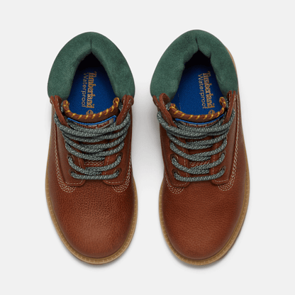 Youth Timberland Premium 6-Inch Waterproof Boot Rust Full-Grain