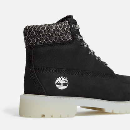 Youth Timberland Premium 6-Inch Waterproof Boot Black Nubuck