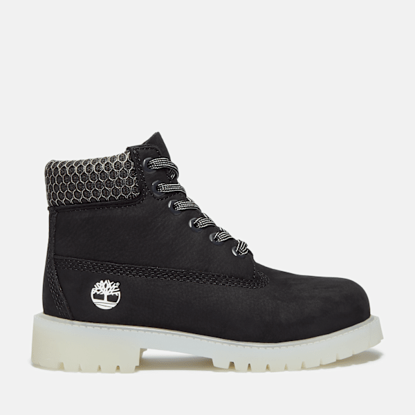 Youth Timberland Premium 6-Inch Waterproof Boot Black Nubuck