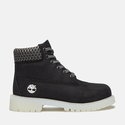 Youth Timberland Premium 6-Inch Waterproof Boot Black Nubuck