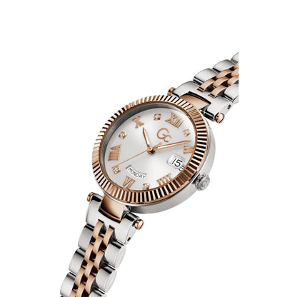 Gc Sport Chic White Round Dial Quartz Women Watch Z01003L1MF