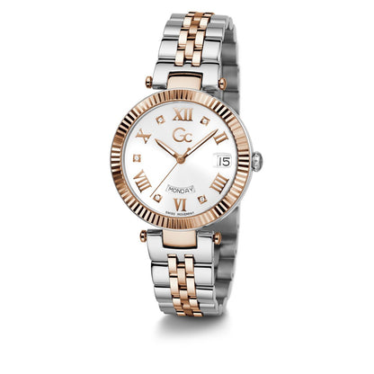 Gc Sport Chic White Round Dial Quartz Women Watch Z01003L1MF
