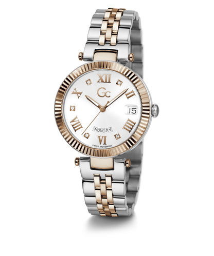 Gc Sport Chic White Round Dial Quartz Women Watch Z01003L1MF