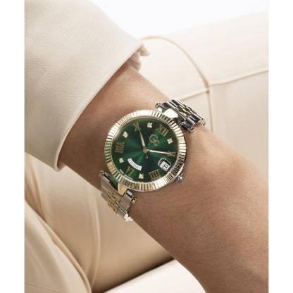 Gc Flair Green Round Dial Quartz Analog Women Watch Z01019L9MF