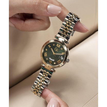 Gc Flair Green Round Dial Quartz Analog Women Watch Z01019L9MF