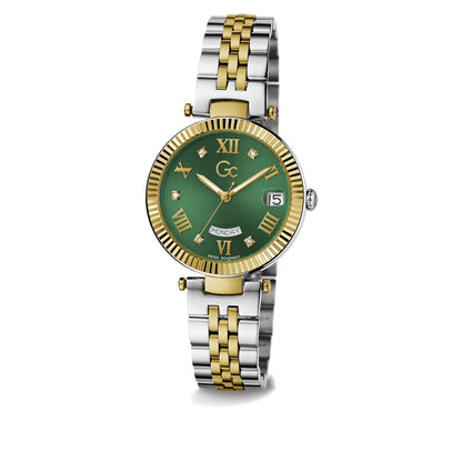 Gc Flair Green Round Dial Quartz Analog Women Watch Z01019L9MF