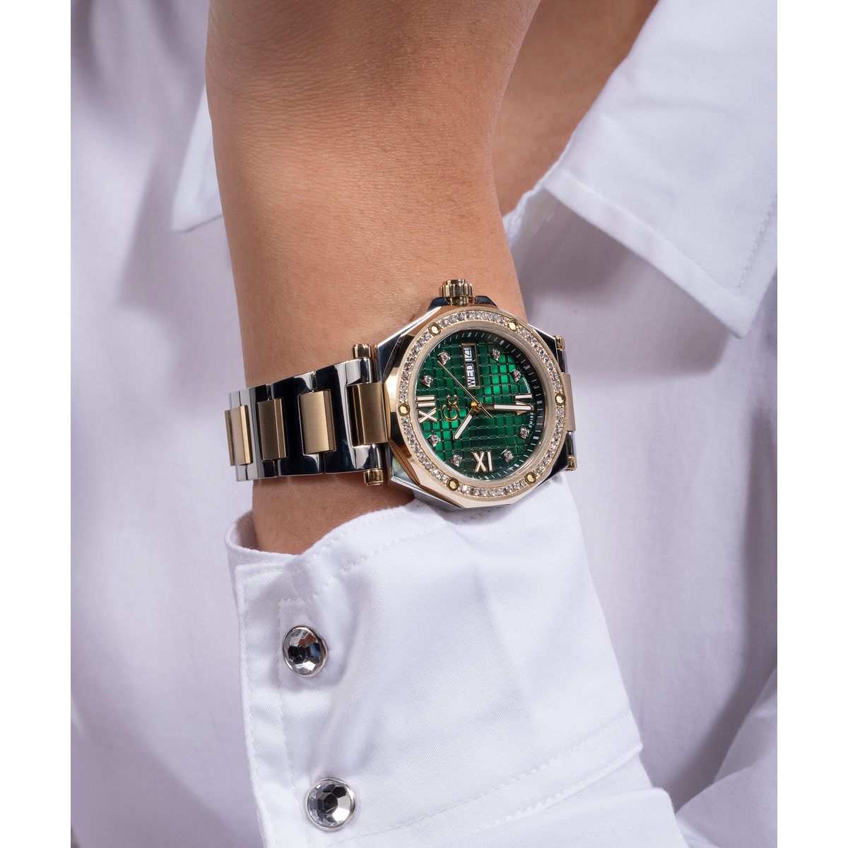 Gc Sport Chic Green Round Dial Quartz Women Watch Z20004L9MF
