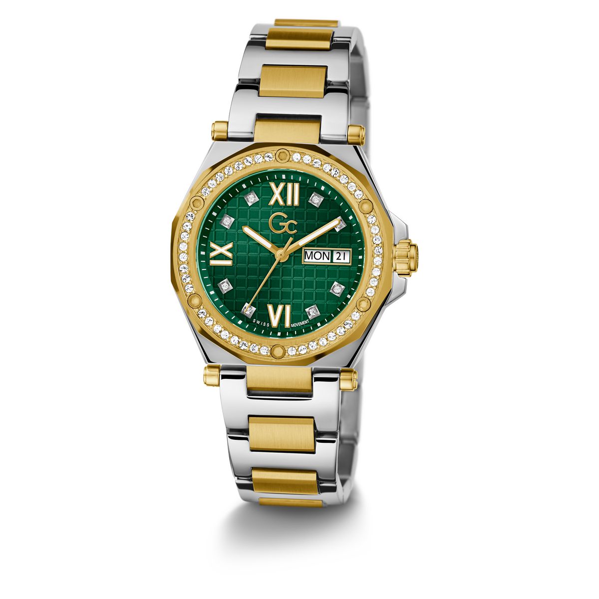 Gc Sport Chic Green Round Dial Quartz Women Watch Z20004L9MF