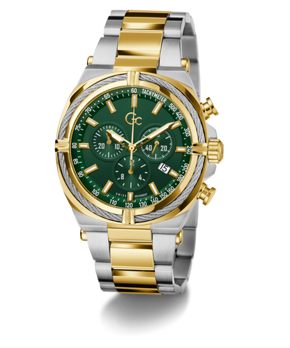 Gc Ironclass Green Round Quartz Men Watch Z32005G9