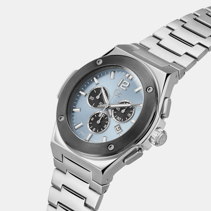 Guess Men Quartz Blue Dial Analog Stainless Steel Watch Z33001G7Mf