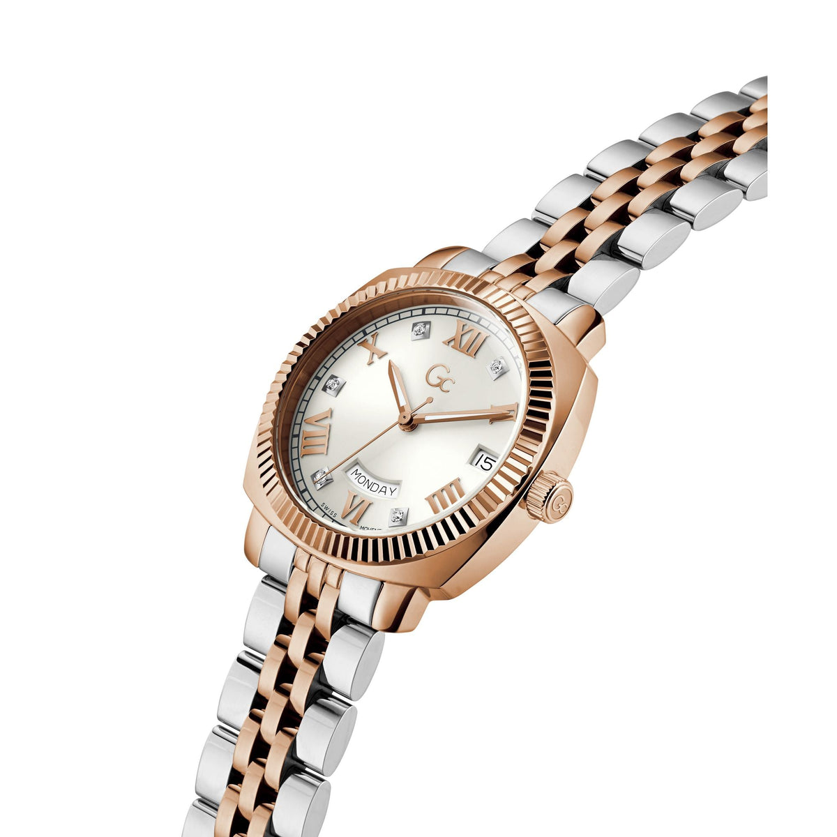 Gc Flair White Rose Gold Dial Quartz Analog Women Watch Z44003L1MF
