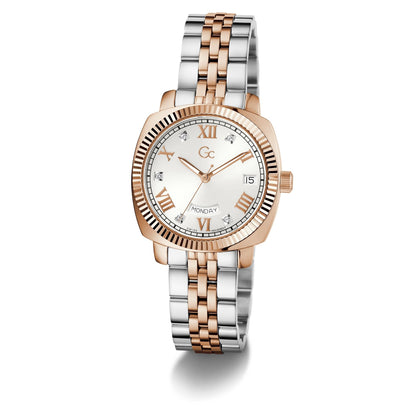 Gc Flair White Rose Gold Dial Quartz Analog Women Watch Z44003L1MF