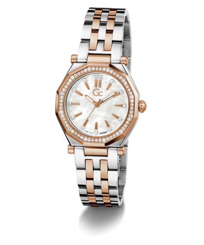 Gc Gleam White Round Quartz Women Watch Z55001L7