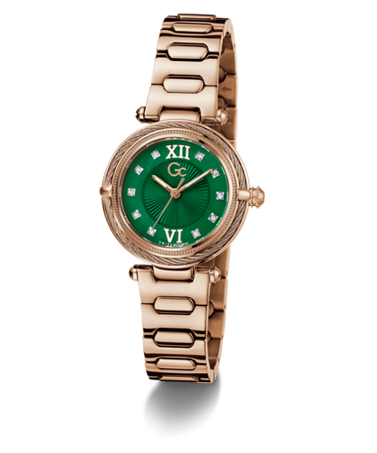 Gc Vogue Cable Green Round Quartz Women Watch Z57003L9