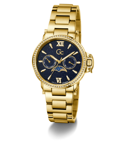 Gc Round 36mm Blue Dial Analog Women Watch - Z69004L7