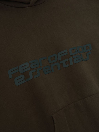 Essentials Heavy Fleece 90S Hoodie Brown