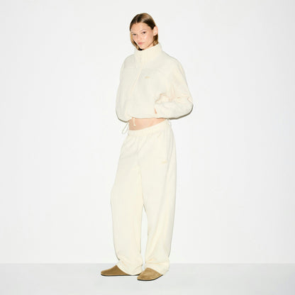 Skims Teddy Boxy Zip Up Jacket Ecru