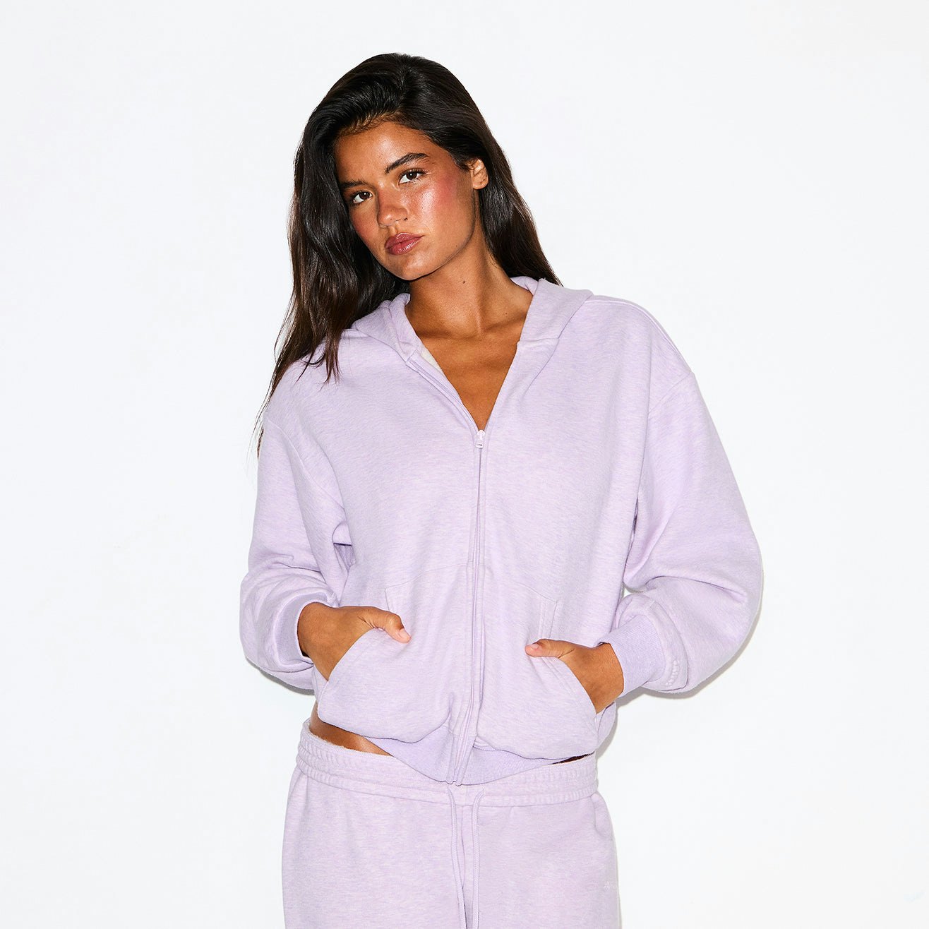 COTTON FLEECE CLASSIC ZIP UP HOODIE