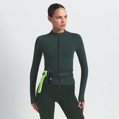 Skims Nikeskims Vintage Seamless Full Zip Jacket Dark Teal