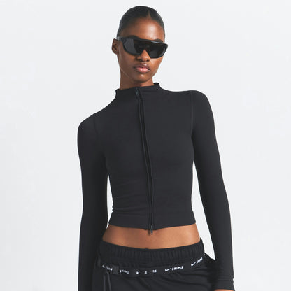 Skims Nikeskims Vintage Seamless Full Zip Jacket Obsidian
