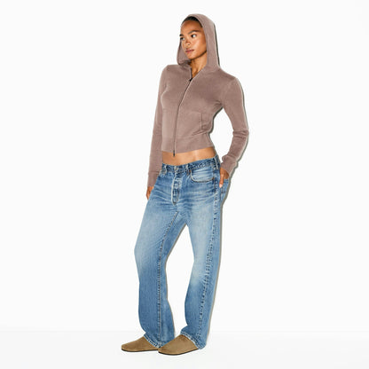 CASHMERE ZIP UP HOODIE
