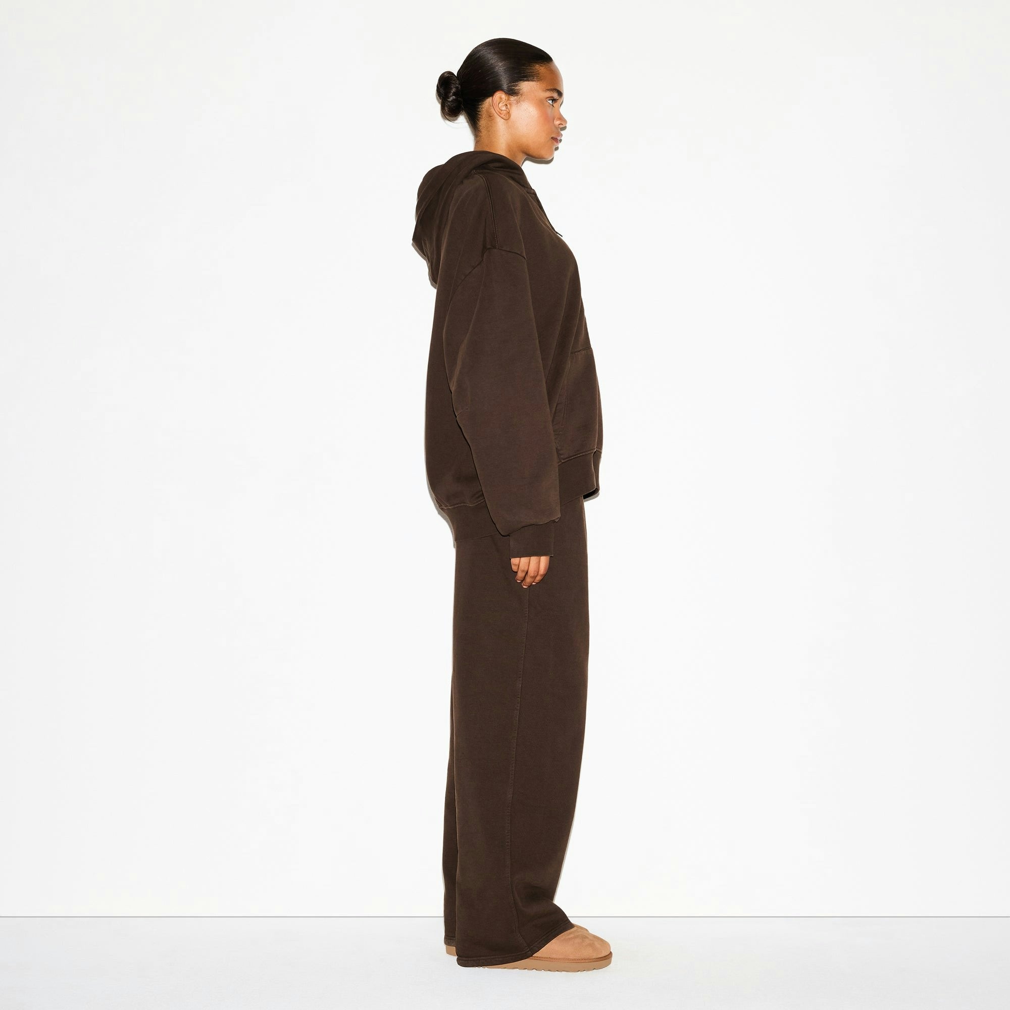BOYFRIEND FLEECE ZIP UP HOODIE