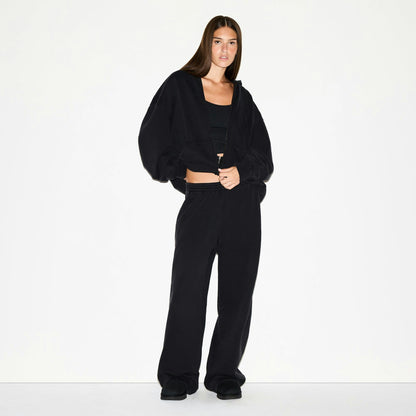 BOYFRIEND FLEECE ZIP UP HOODIE