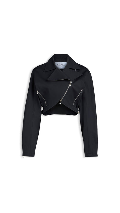 Alaïa Poplin Biker Jacket
