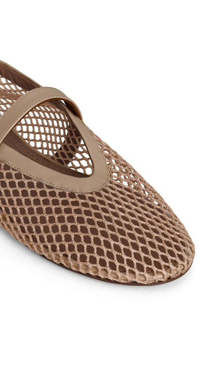 Alaïa Ballet Flats In Fishnet