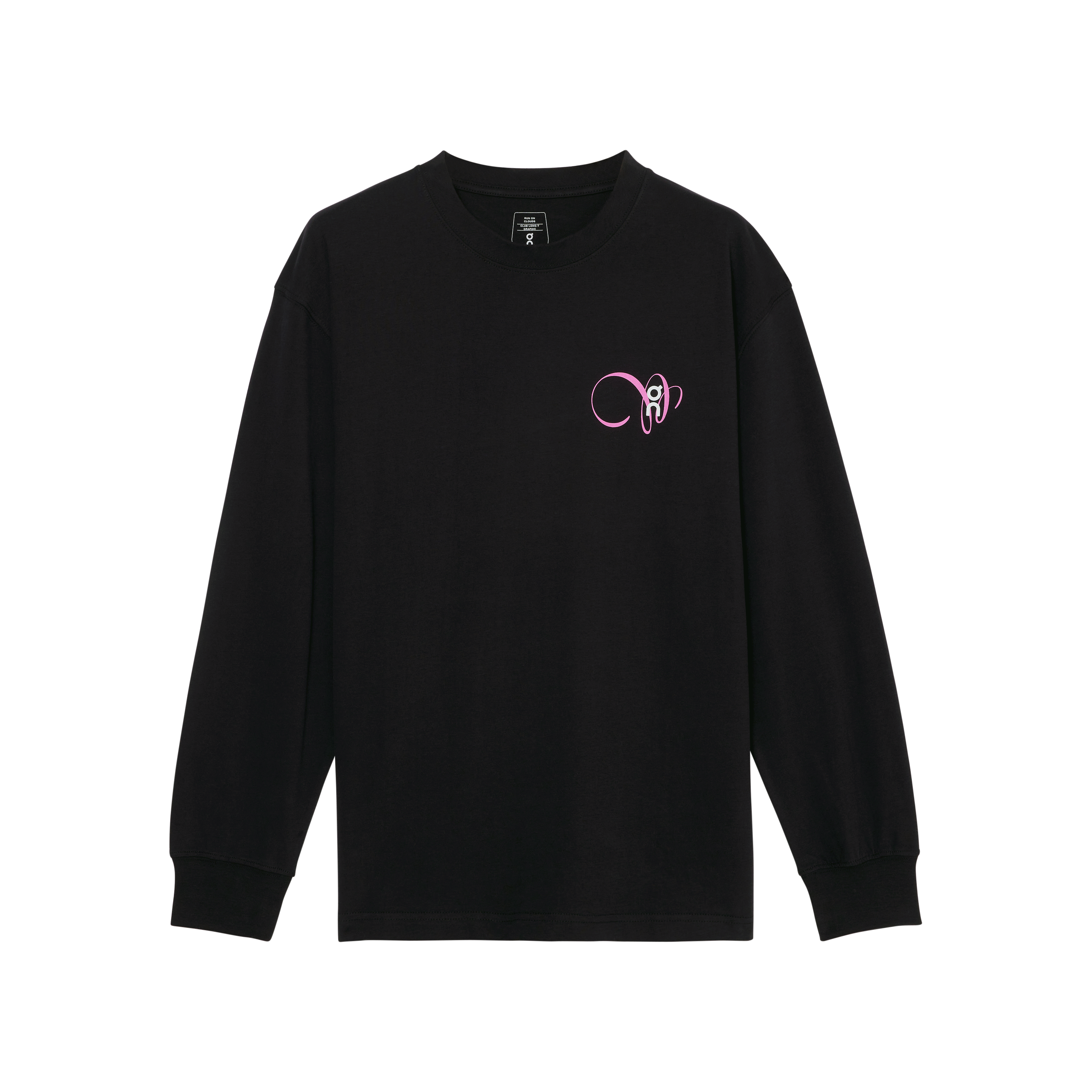 on club long-t graphic Black